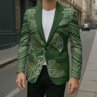 Green New Zealand Kawakawa Maori Ngaru Blazer LT14 - Polynesian Pride