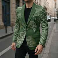 Green New Zealand Kawakawa Maori Ngaru Blazer LT14 - Polynesian Pride