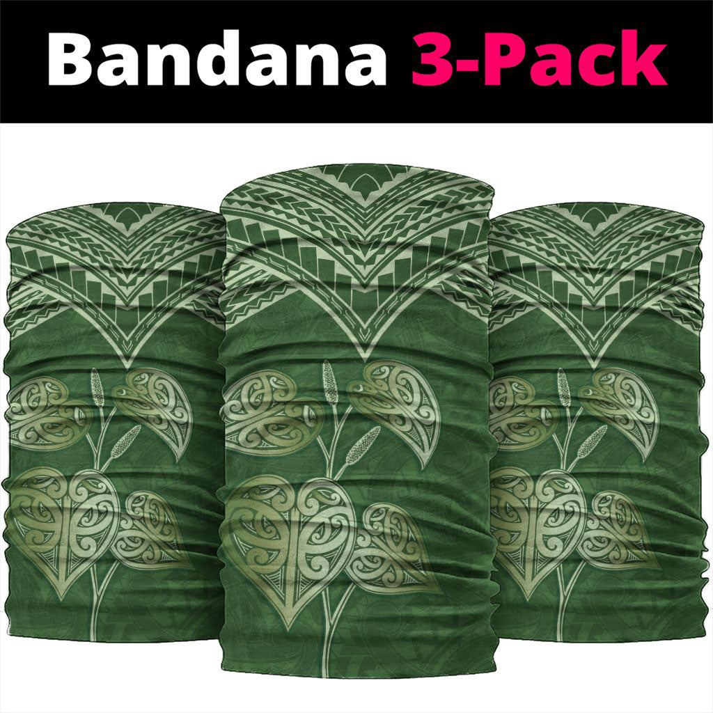 Green New Zealand Kawakawa Maori Ngaru Neck Gaiter