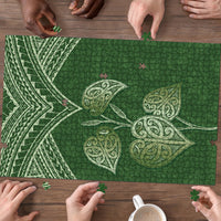 Green New Zealand Kawakawa Maori Ngaru Puzzle LT14 - Polynesian Pride
