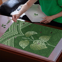 Green New Zealand Kawakawa Maori Ngaru Puzzle LT14 - Polynesian Pride
