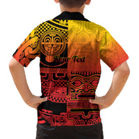 Personalised Ia Ora Na Marquesas Islands Family Matching Tank Maxi Dress and Hawaiian Shirt Mata Tiki Marquesan Tattoo LT14 - Polynesian Pride
