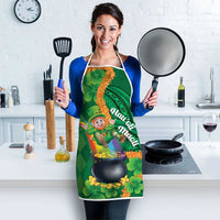 St Patrick's Day Hawaii Apron Hauoli Maoli Funny Shaka Leprechaun