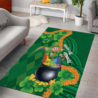 St Patrick's Day Hawaii Area Rug Hauoli Maoli Funny Shaka Leprechaun