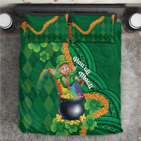 St Patrick's Day Hawaii Bedding Set Hauoli Maoli Funny Shaka Leprechaun