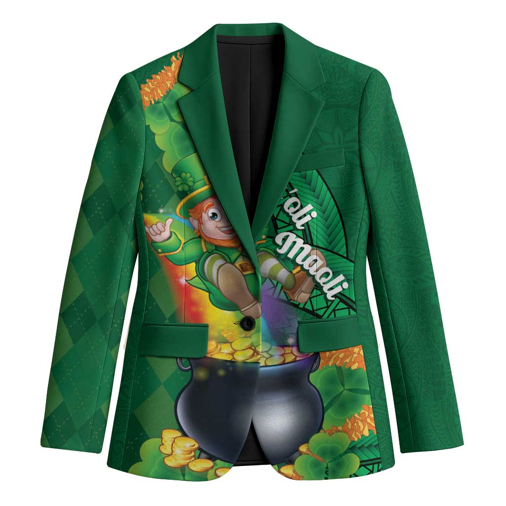 St Patrick's Day Hawaii Blazer Hauoli Maoli Funny Shaka Leprechaun