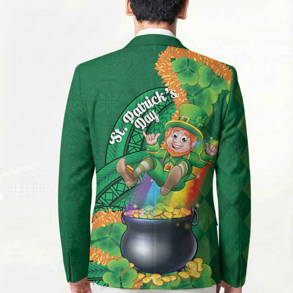 St Patrick's Day Hawaii Blazer Hauoli Maoli Funny Shaka Leprechaun
