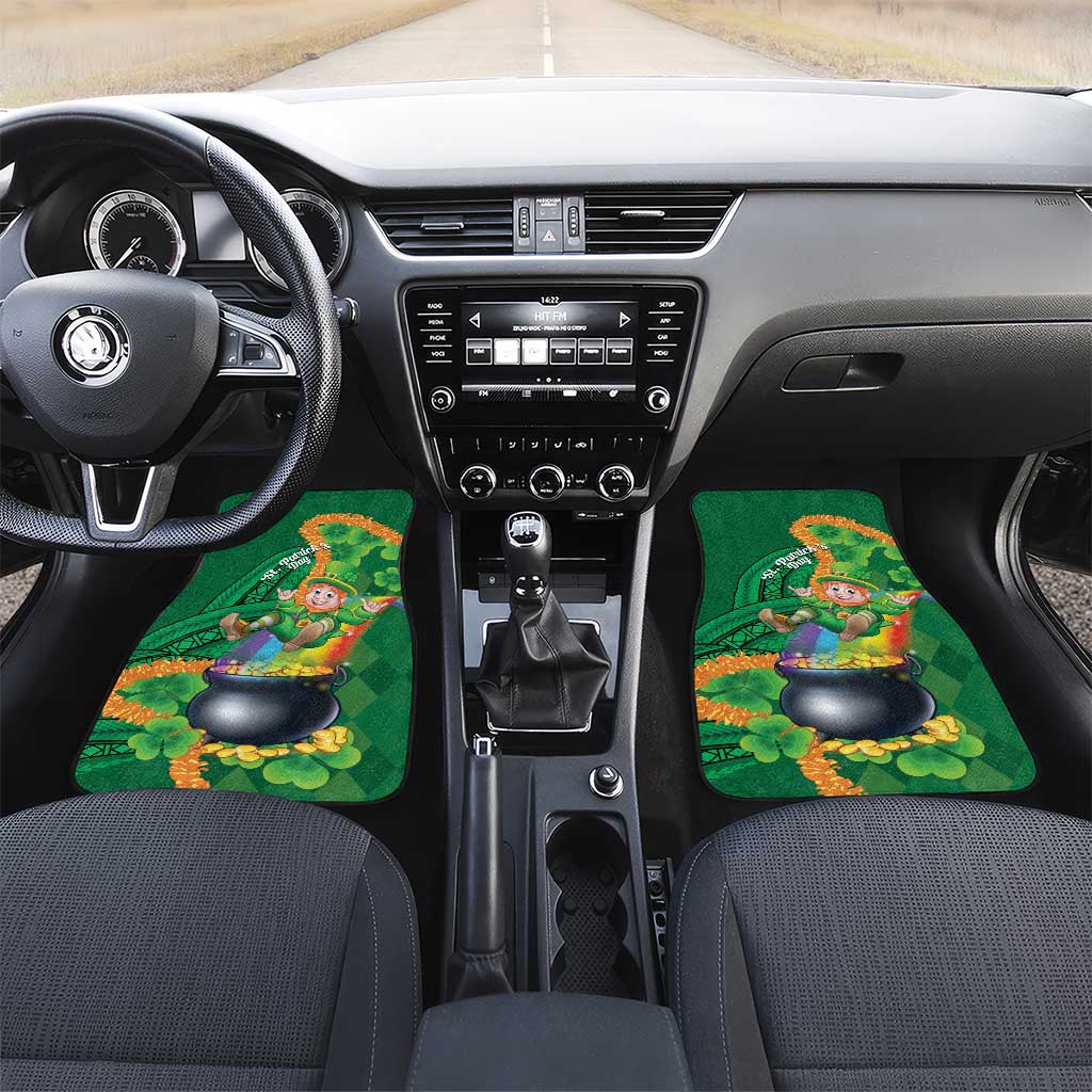 St Patrick's Day Hawaii Car Mats Hauoli Maoli Funny Shaka Leprechaun