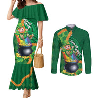St Patrick's Day Hawaii Couples Matching Mermaid Dress and Long Sleeve Button Shirt Hauoli Maoli Funny Shaka Leprechaun