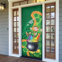 St Patrick's Day Hawaii Door Cover Hauoli Maoli Funny Shaka Leprechaun