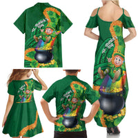 St Patrick's Day Hawaii Family Matching Summer Maxi Dress and Hawaiian Shirt Hauoli Maoli Funny Shaka Leprechaun LT14 - Polynesian Pride
