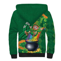 St Patrick's Day Hawaii Sherpa Hoodie Hauoli Maoli Funny Shaka Leprechaun