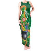 St Patrick's Day Hawaii Tank Maxi Dress Hauoli Maoli Funny Shaka Leprechaun