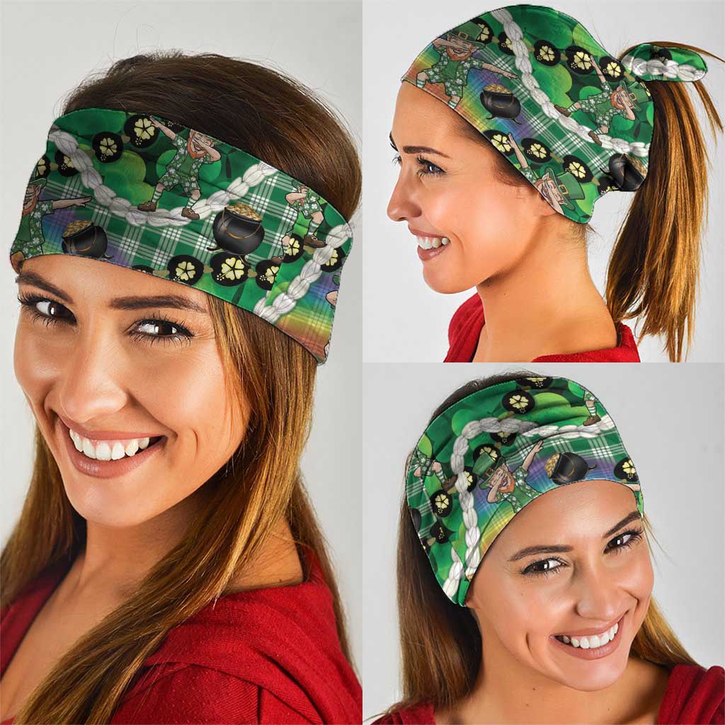 St Patrick's Day Palaka Hawaii Neck Gaiter Kukui Nut Pikake Lei Shamrock Dabbing Leprechaun