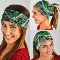 St Patrick's Day Palaka Hawaii Neck Gaiter Kukui Nut Pikake Lei Shamrock Dabbing Leprechaun