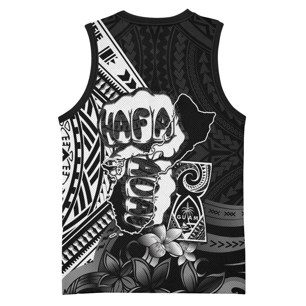 Hafa Adai Guam Discovery Day Basketball Jersey Chamorro Latte Stone Hand Black Version
