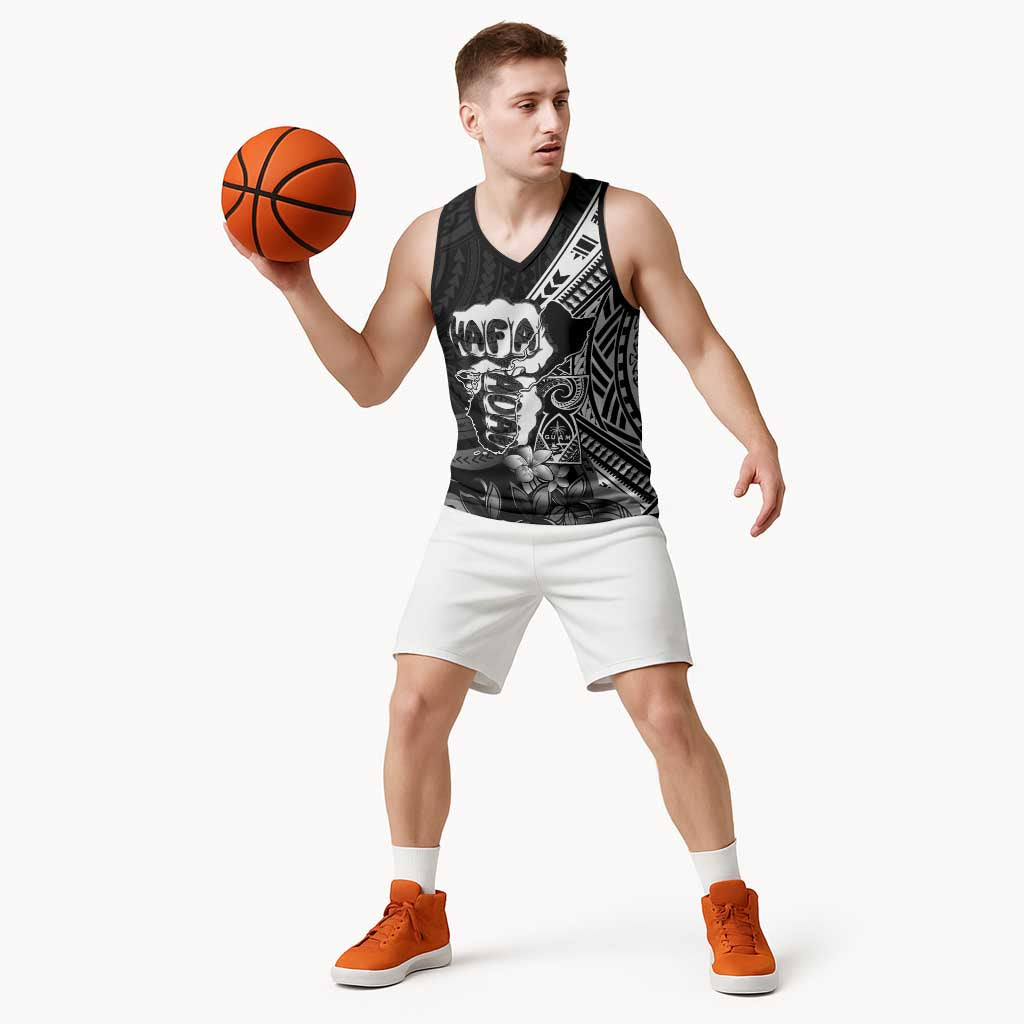 Hafa Adai Guam Discovery Day Basketball Jersey Chamorro Latte Stone Hand Black Version
