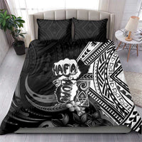 Hafa Adai Guam Discovery Day Bedding Set Chamorro Latte Stone Hand Black Version