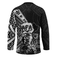 Hafa Adai Guam Discovery Day Hockey Jersey Chamorro Latte Stone Hand Black Version