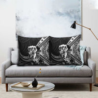Hafa Adai Guam Discovery Day Pillow Cover Chamorro Latte Stone Hand Black Version