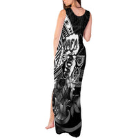 Hafa Adai Guam Discovery Day Tank Maxi Dress Chamorro Latte Stone Hand Black Version