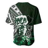Hafa Adai Guam Discovery Day Baseball Jersey Chamorro Latte Stone Hand Green Version
