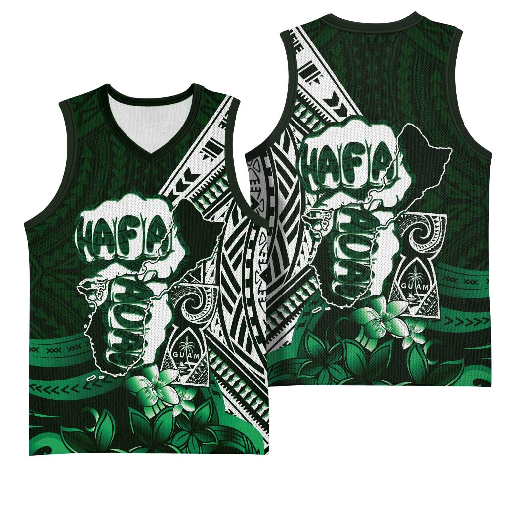 Hafa Adai Guam Discovery Day Basketball Jersey Chamorro Latte Stone Hand Green Version