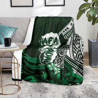 Hafa Adai Guam Discovery Day Blanket Chamorro Latte Stone Hand Green Version