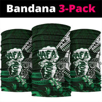 Hafa Adai Guam Discovery Day Neck Gaiter Chamorro Latte Stone Hand Green Version
