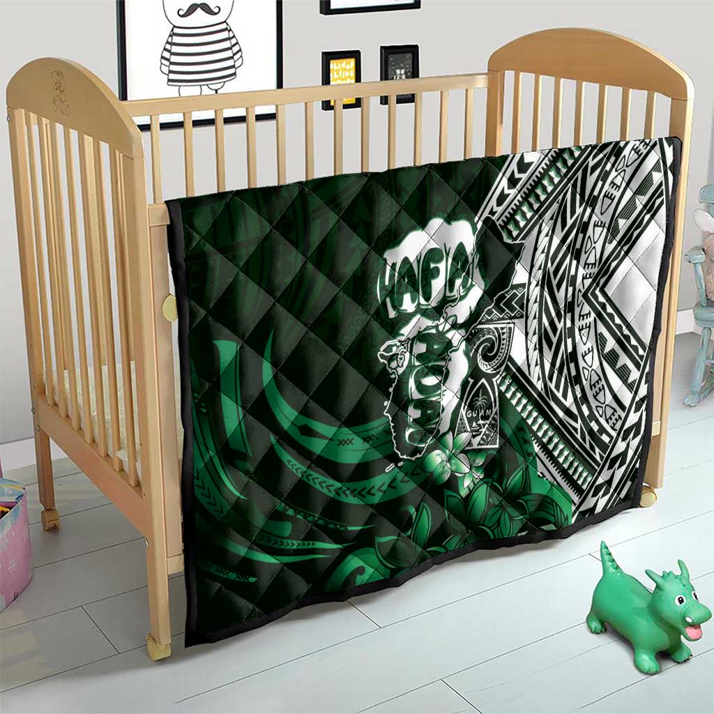 Hafa Adai Guam Discovery Day Quilt Chamorro Latte Stone Hand Green Version