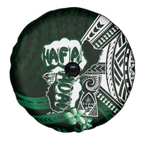 Hafa Adai Guam Discovery Day Spare Tire Cover Chamorro Latte Stone Hand Green Version