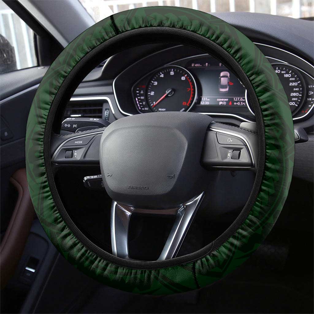 Hafa Adai Guam Discovery Day Steering Wheel Cover Chamorro Latte Stone Hand Green Version