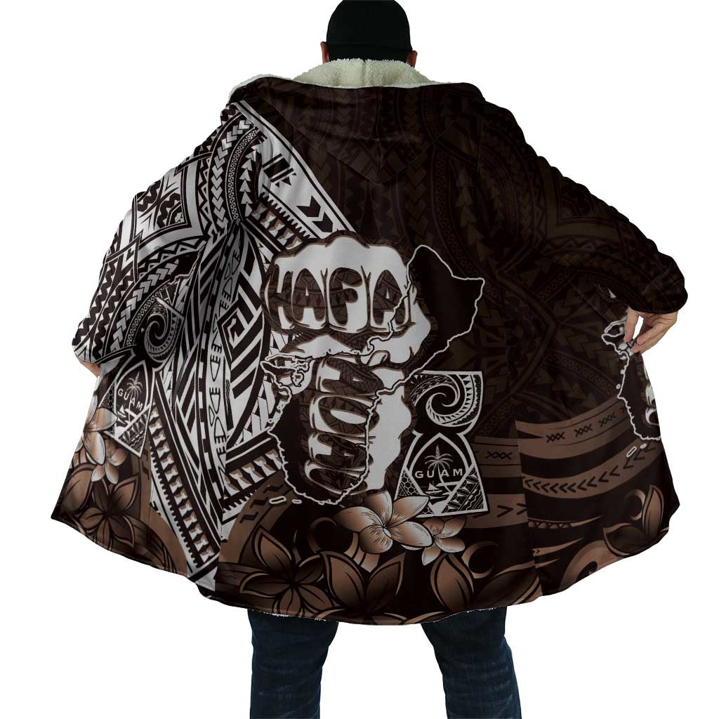 Hafa Adai Guam Discovery Day Cloak Chamorro Latte Stone Hand Brown Version