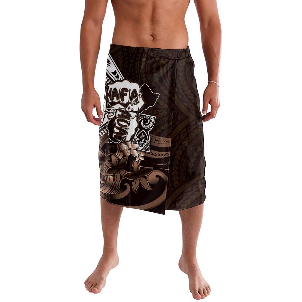 Hafa Adai Guam Discovery Day Lavalava Chamorro Latte Stone Hand Brown Version