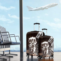 Hafa Adai Guam Discovery Day Luggage Cover Chamorro Latte Stone Hand Brown Version