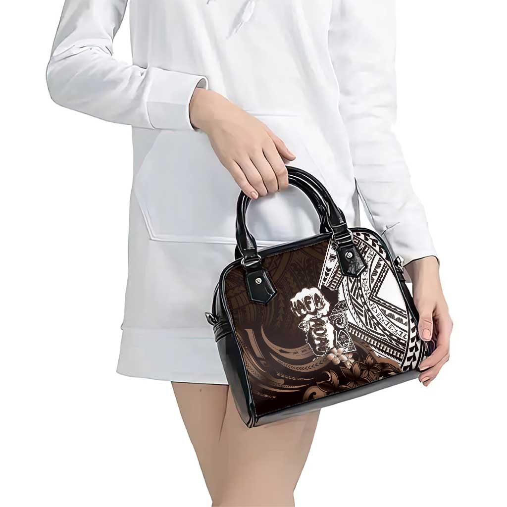 Hafa Adai Guam Discovery Day Shoulder Handbag Chamorro Latte Stone Hand Brown Version