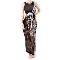 Hafa Adai Guam Discovery Day Tank Maxi Dress Chamorro Latte Stone Hand Brown Version