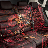 Personalised Polynesia Zodiac Aries Back Car Seat Cover Galaxy Polynesian Pattern Chest Tattoo Style