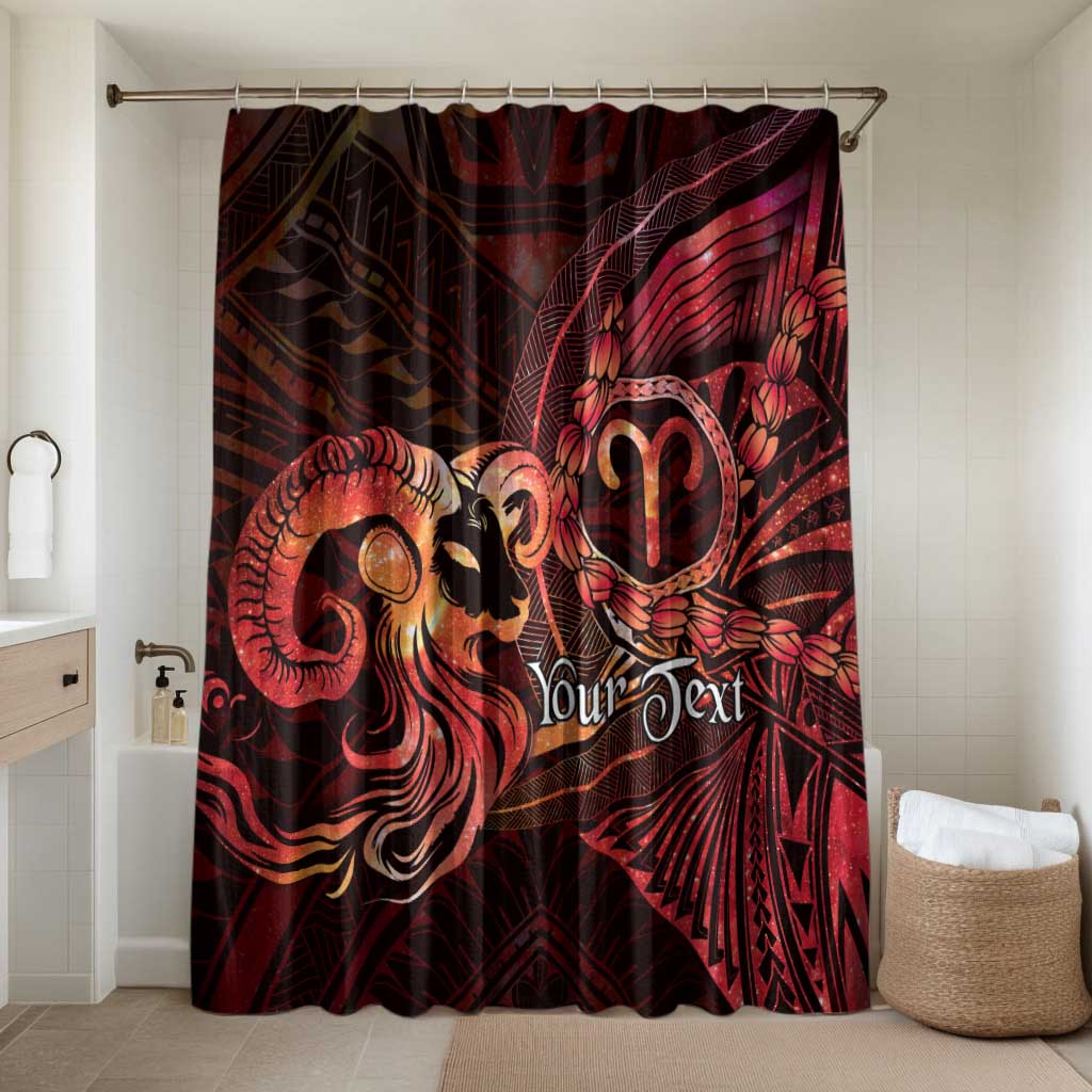 Personalised Polynesia Zodiac Aries Bathroom Set Galaxy Polynesian Pattern Chest Tattoo Style