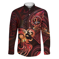 Personalised Polynesia Zodiac Aries Family Matching Mermaid Dress and Hawaiian Shirt Galaxy Polynesian Pattern Chest Tattoo Style