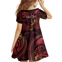 Personalised Polynesia Zodiac Aries Family Matching Short Sleeve Bodycon Dress and Hawaiian Shirt Galaxy Polynesian Pattern Chest Tattoo Style