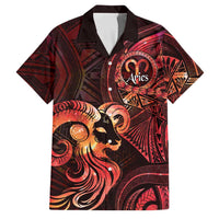 Personalised Polynesia Zodiac Aries Family Matching Summer Maxi Dress and Hawaiian Shirt Galaxy Polynesian Pattern Chest Tattoo Style