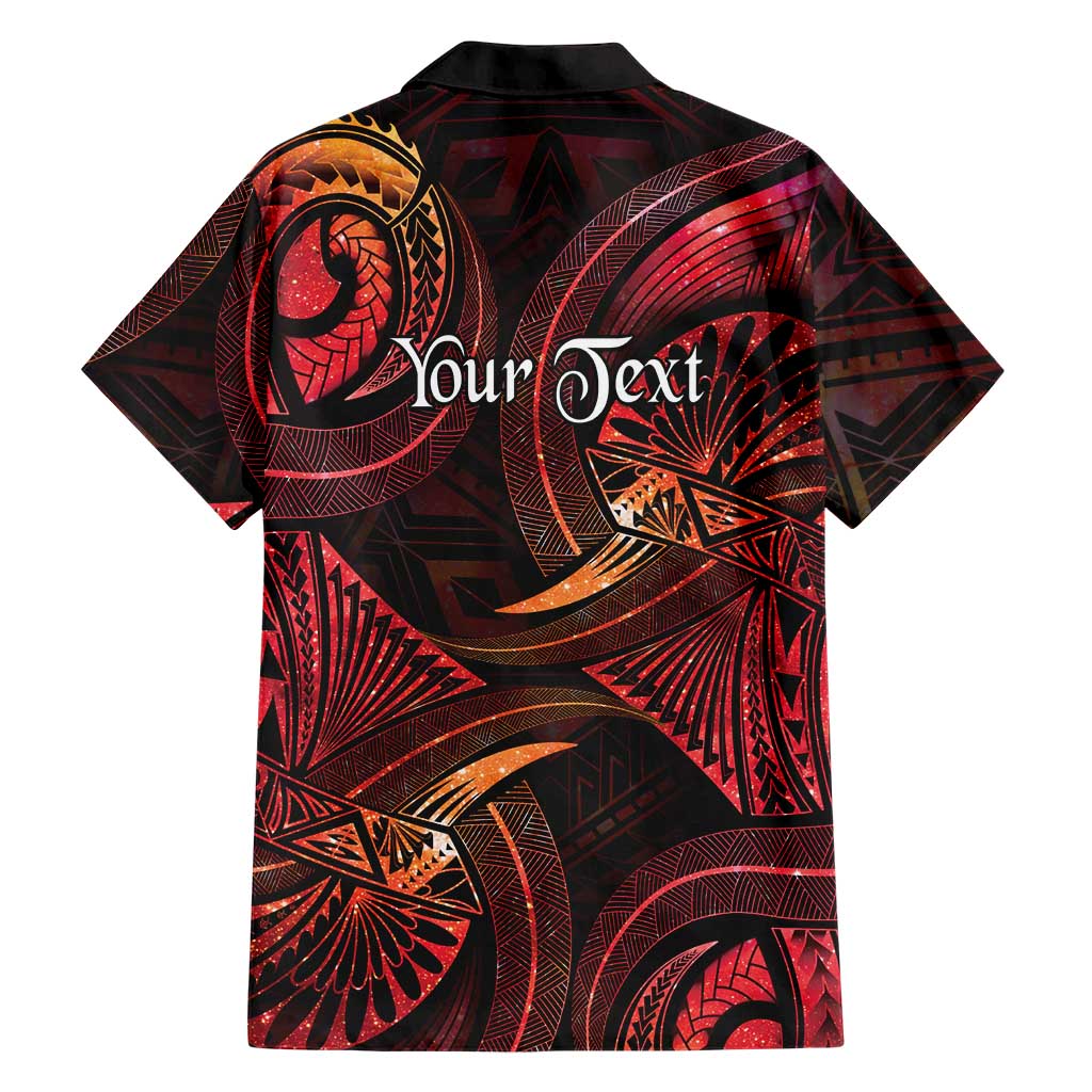 Personalised Polynesia Zodiac Aries Family Matching Summer Maxi Dress and Hawaiian Shirt Galaxy Polynesian Pattern Chest Tattoo Style