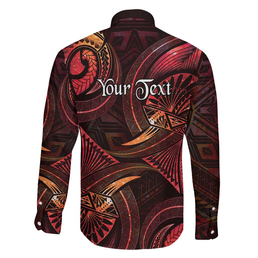 Personalised Polynesia Zodiac Aries Family Matching Summer Maxi Dress and Hawaiian Shirt Galaxy Polynesian Pattern Chest Tattoo Style