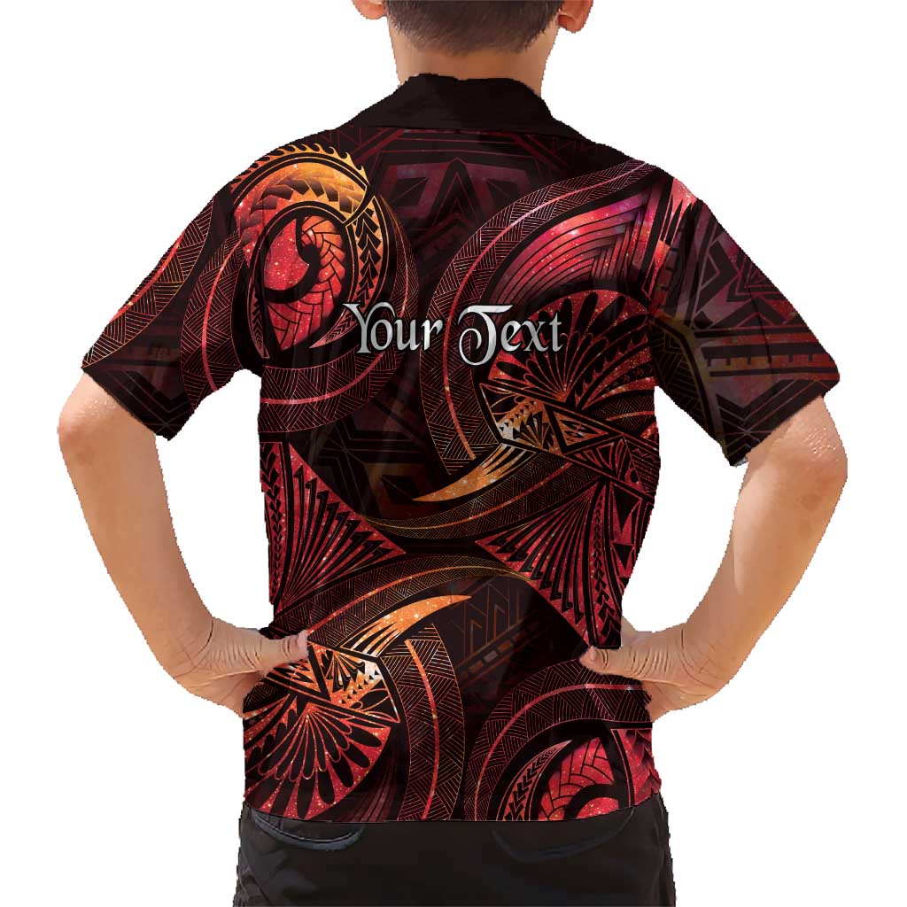 Personalised Polynesia Zodiac Aries Hawaiian Shirt Galaxy Polynesian Pattern Chest Tattoo Style