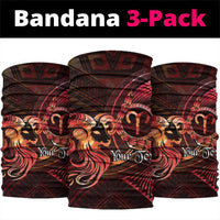 Personalised Polynesia Zodiac Aries Neck Gaiter Galaxy Polynesian Pattern Chest Tattoo Style