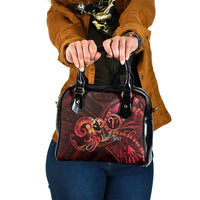Personalised Polynesia Zodiac Aries Shoulder Handbag Galaxy Polynesian Pattern Chest Tattoo Style