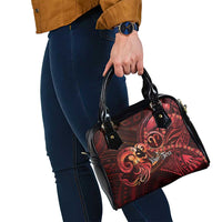 Personalised Polynesia Zodiac Aries Shoulder Handbag Galaxy Polynesian Pattern Chest Tattoo Style