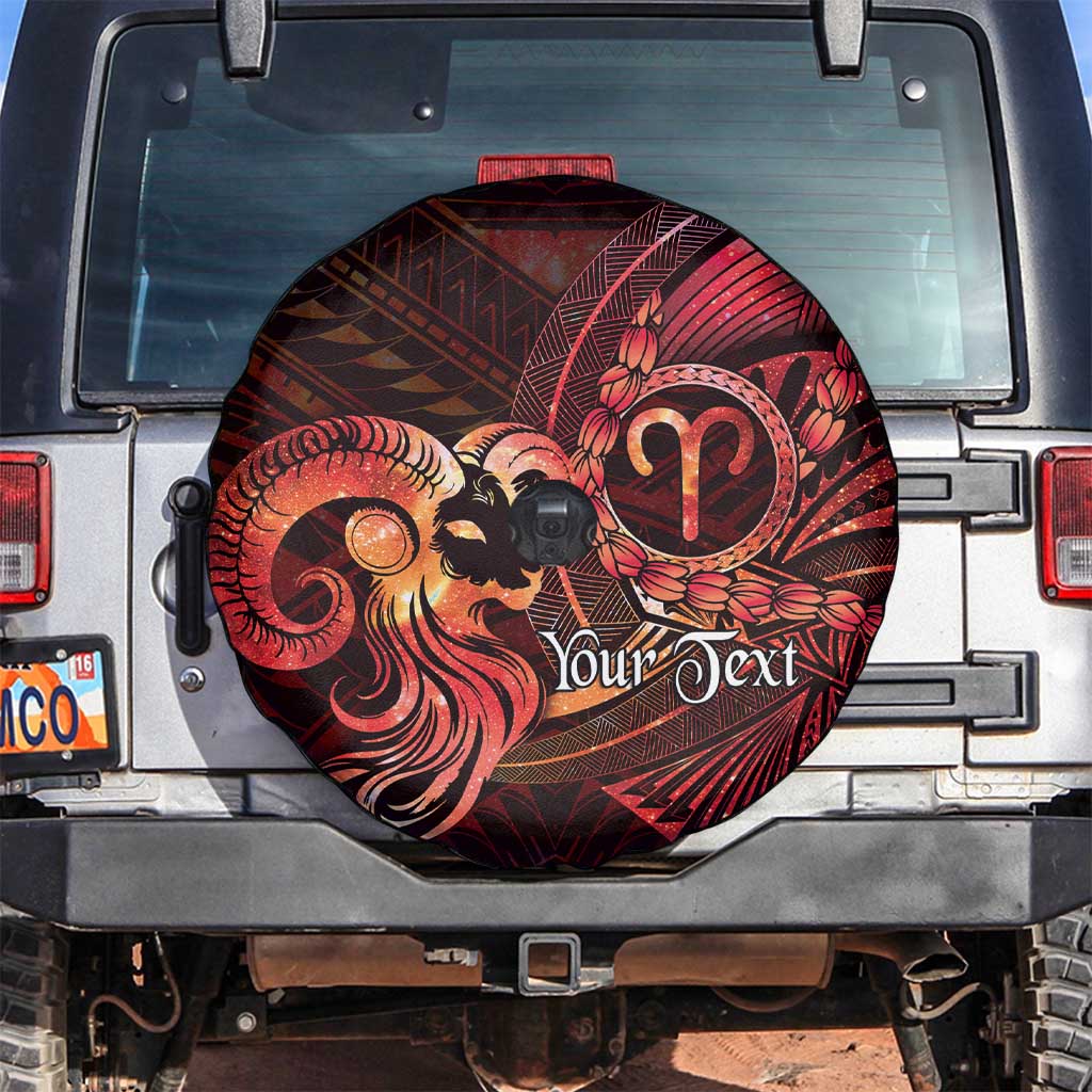 Personalised Polynesia Zodiac Aries Spare Tire Cover Galaxy Polynesian Pattern Chest Tattoo Style