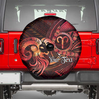 Personalised Polynesia Zodiac Aries Spare Tire Cover Galaxy Polynesian Pattern Chest Tattoo Style